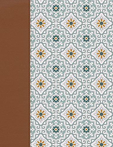 NVI Biblia de Apuntes edicion Letra Grande -Azulejos color salvia