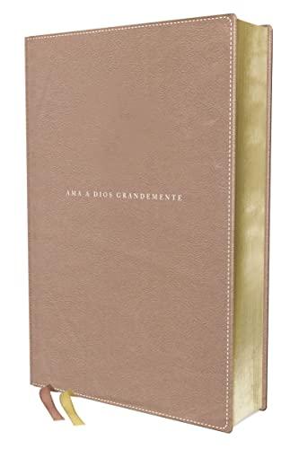 Biblia Ama a Dios grandemente NBLA, oro rosa, leathersoft